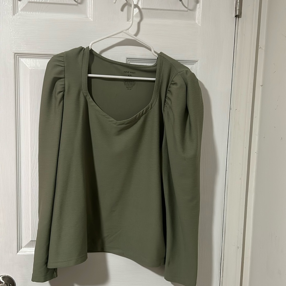 Nine West XXL long sleeve ribbed top